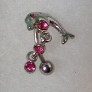 14g Top Loader Reverse Hang Cz Pink Dolphin